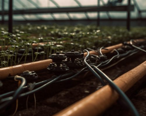 Metal equipment aids growth on rural farm generated by artificial intelligence